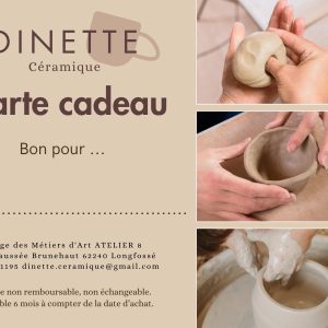 Carte cadeau atelier modelage
